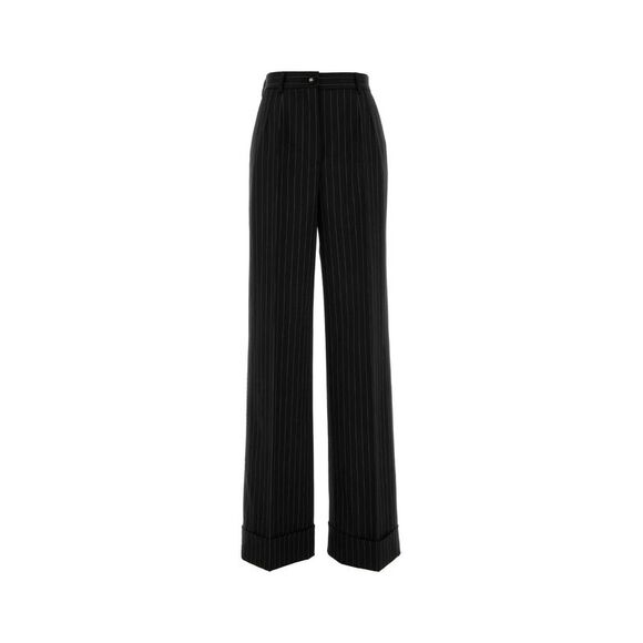 Dolce & Gabbana Women Embroidered Stretch Wool Pant
